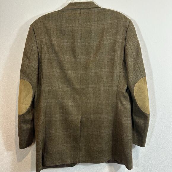 VTG Pendleton Wool Mens Tweed Blazer Sz 44 Brown Elbow Patches Western Academia - Picture 4 of 15